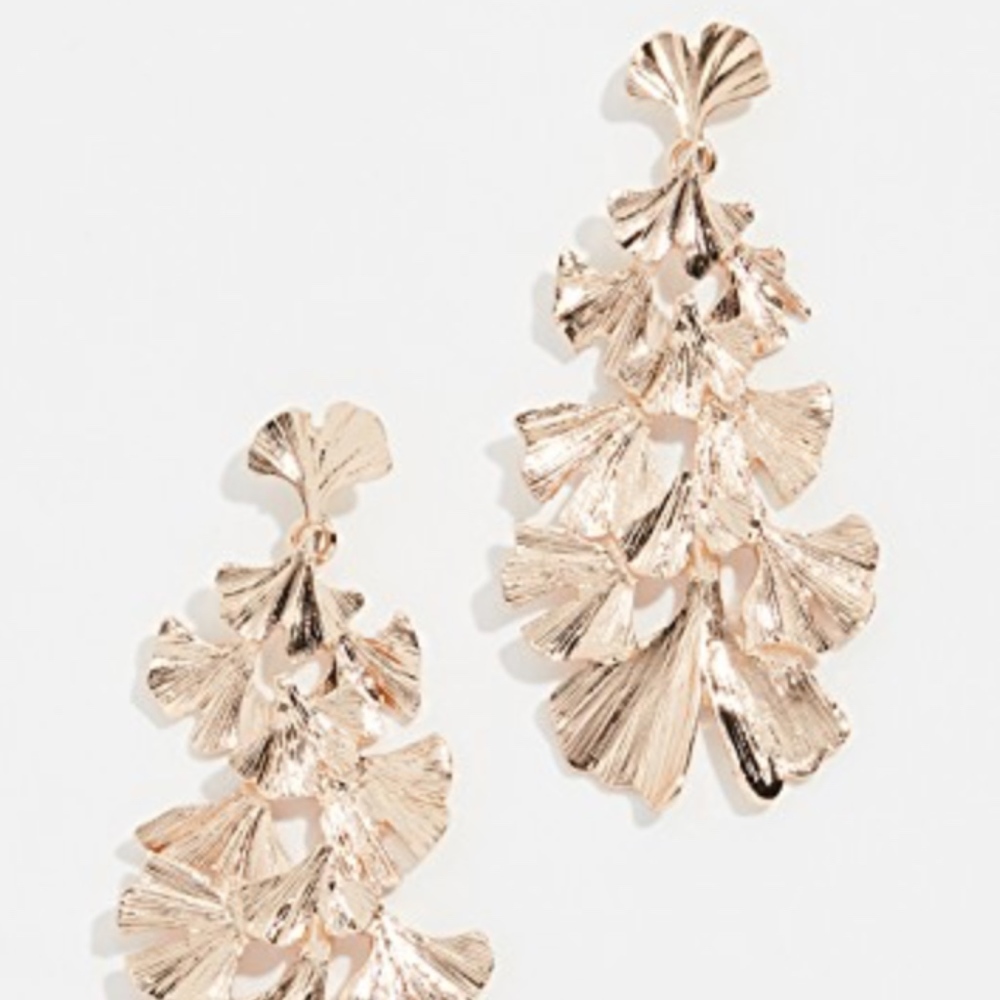 Stella + Ruby Ginkgo Leaf Dangle Earrings